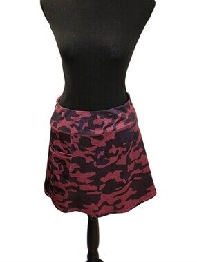 Pink/Purple Camouflage A-Line Skort with Side Pockets